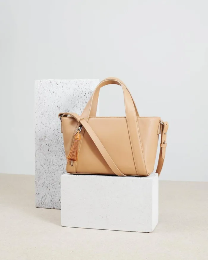 Little Alexa Handbag In Softcalf Leather Cordage Women Akris Top Handle Bags