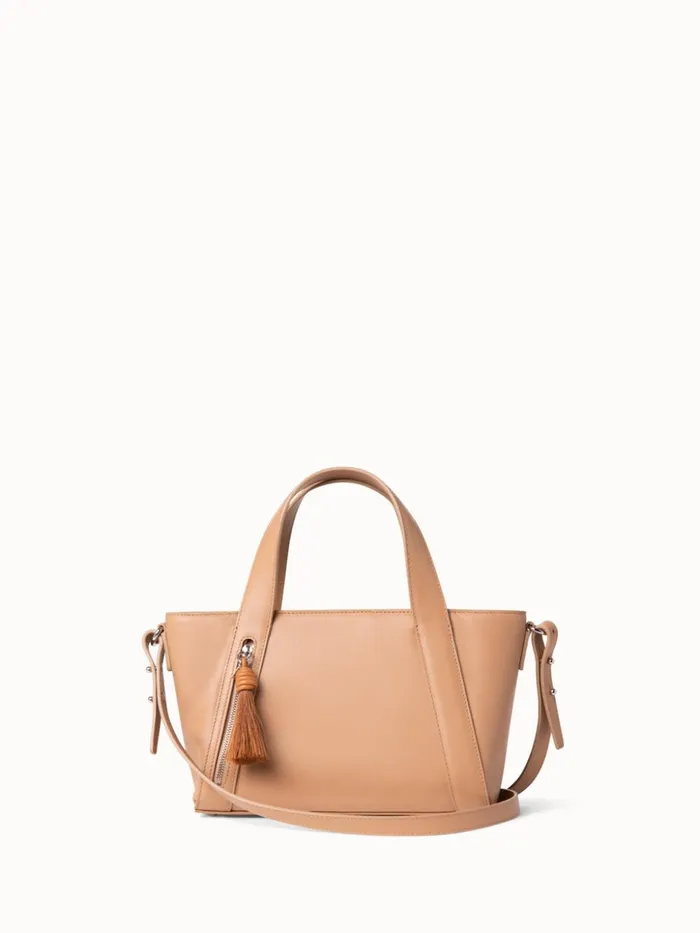 Little Alexa Handbag In Softcalf Leather Cordage Women Akris Top Handle Bags