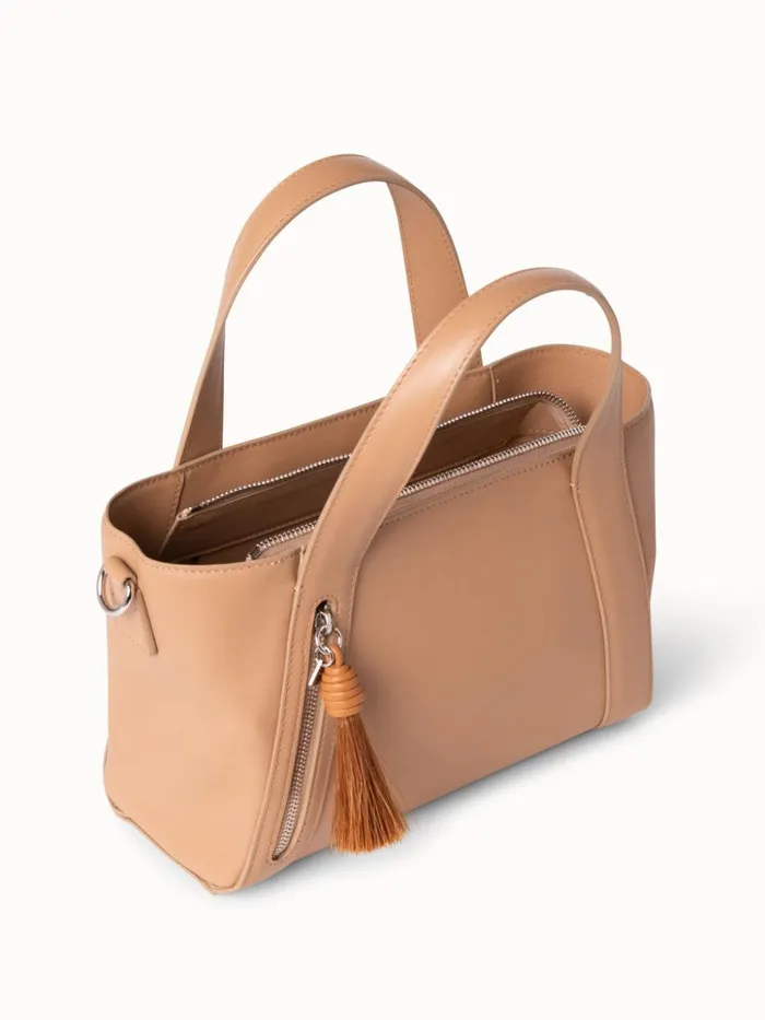 Little Alexa Handbag In Softcalf Leather Cordage Women Akris Top Handle Bags
