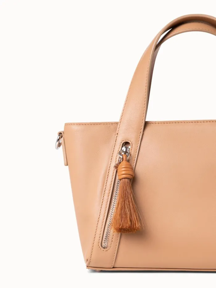 Little Alexa Handbag In Softcalf Leather Cordage Women Akris Top Handle Bags