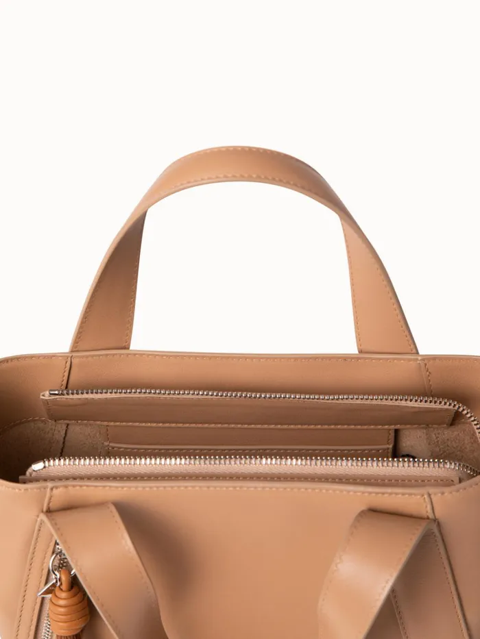 Little Alexa Handbag In Softcalf Leather Cordage Women Akris Top Handle Bags