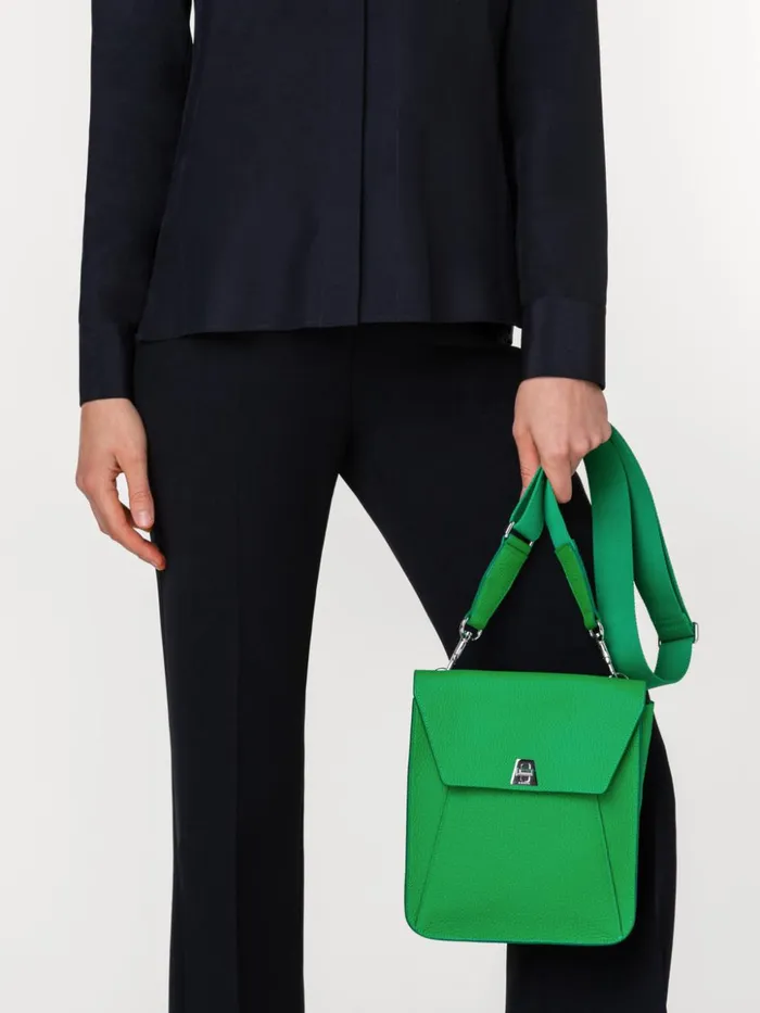 Little Anouk Messenger Bag In Leather Bamboo Women Akris Messenger Bags