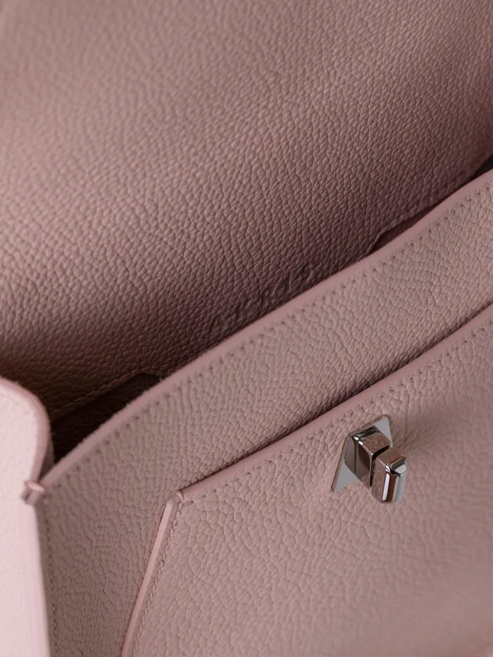 Little Anouk Messenger In Calf Leather Pale Rose Women Akris Crossbody Bags