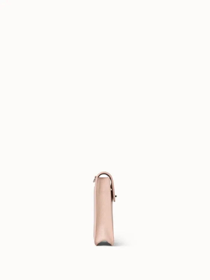 Little Anouk Messenger In Calf Leather Pale Rose Women Akris Crossbody Bags