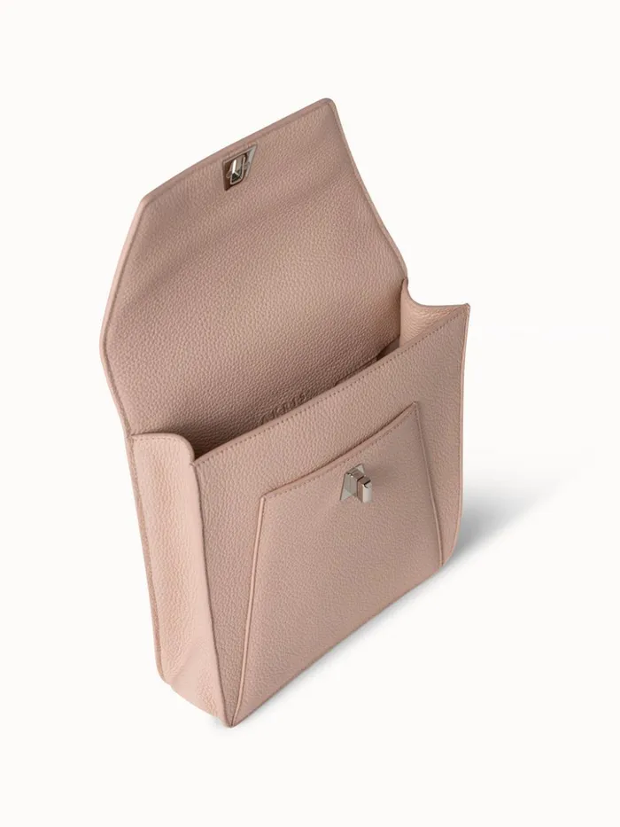 Little Anouk Messenger In Calf Leather Pale Rose Women Akris Crossbody Bags
