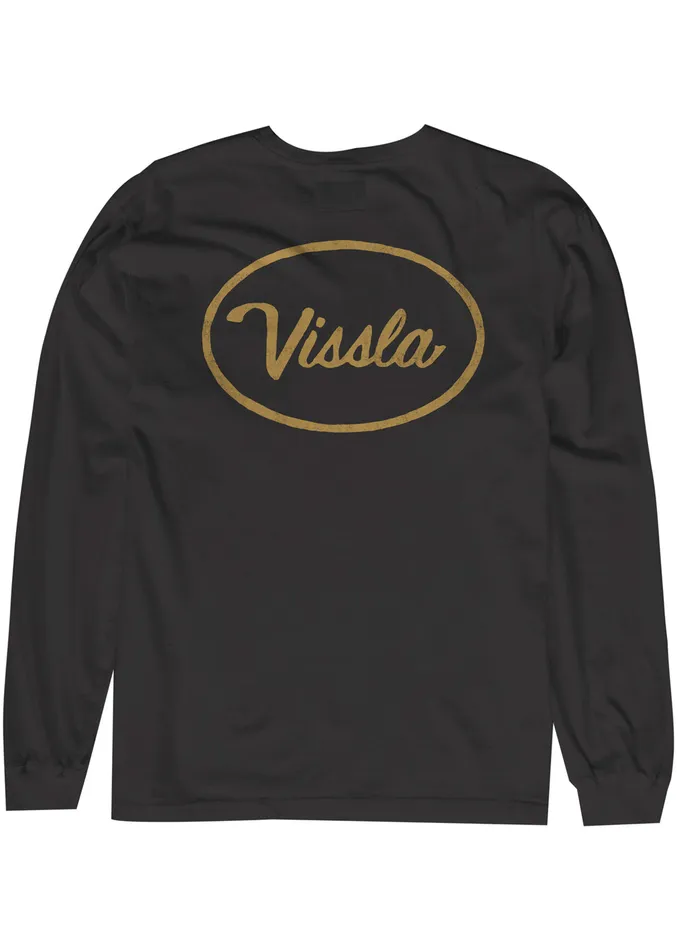 Long Sleeve Tees Men Vissla Station Ls Pkt Tee Phantom