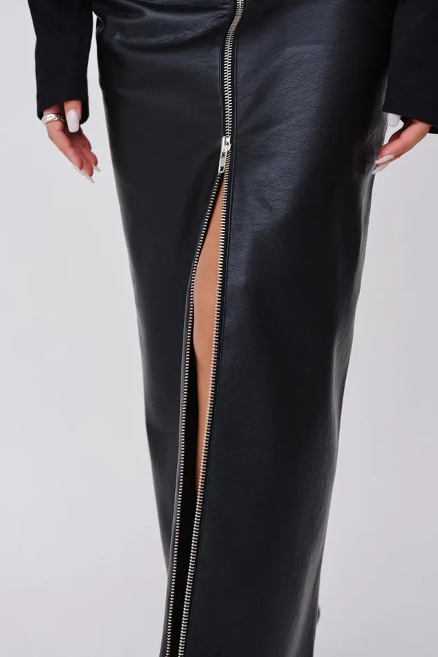 Martha Immitated Leather 8211 Black Women Won Hundred Skirts and Shorts