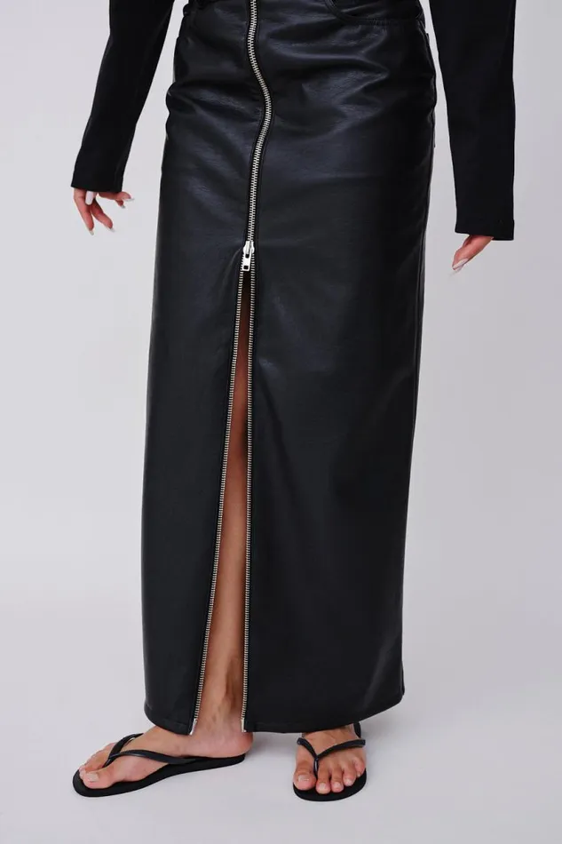 Martha Immitated Leather 8211 Black Women Won Hundred Skirts and Shorts
