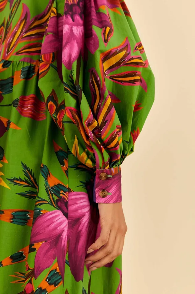 Maxi Flowers Organic Cotton Maxi Dress Women Farm Rio Maxi Dresses