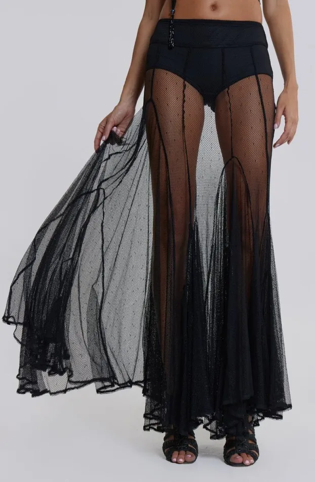 Maxi Skirts Women Jaded London Abyss Mesh Maxi Skirt