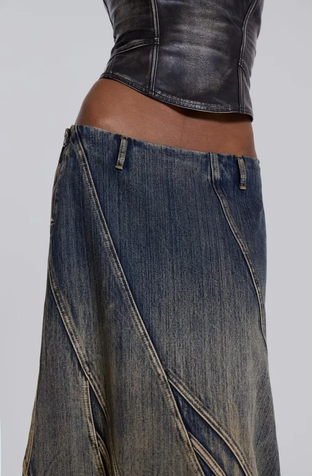 Maxi Skirts Women Jaded London Celadon Denim Maxi Skirt