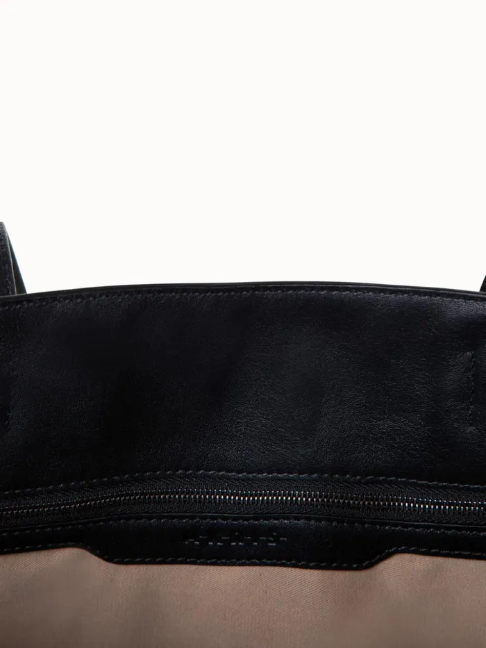 Medium Ai Shoulder Bag In Braided Leather And Nubuck Trapezoids Black Women Akris Shoulder Bags