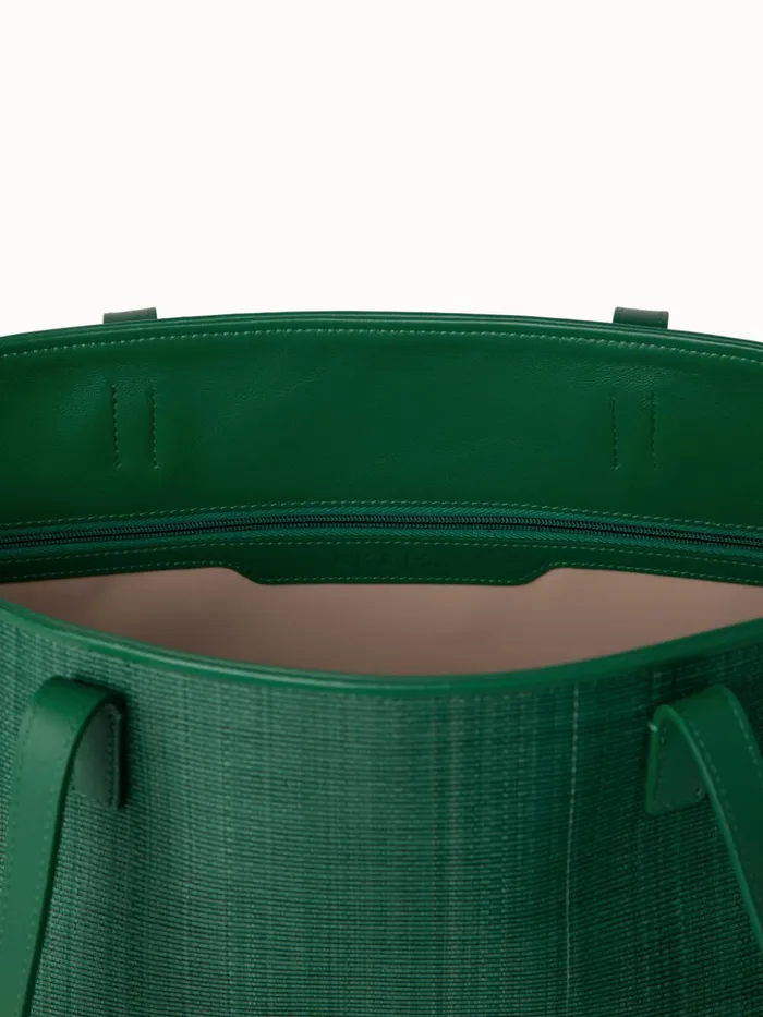 Medium Ai Shoulder Bag In Horsehair Fabric Aloe Women Akris Tote Bags
