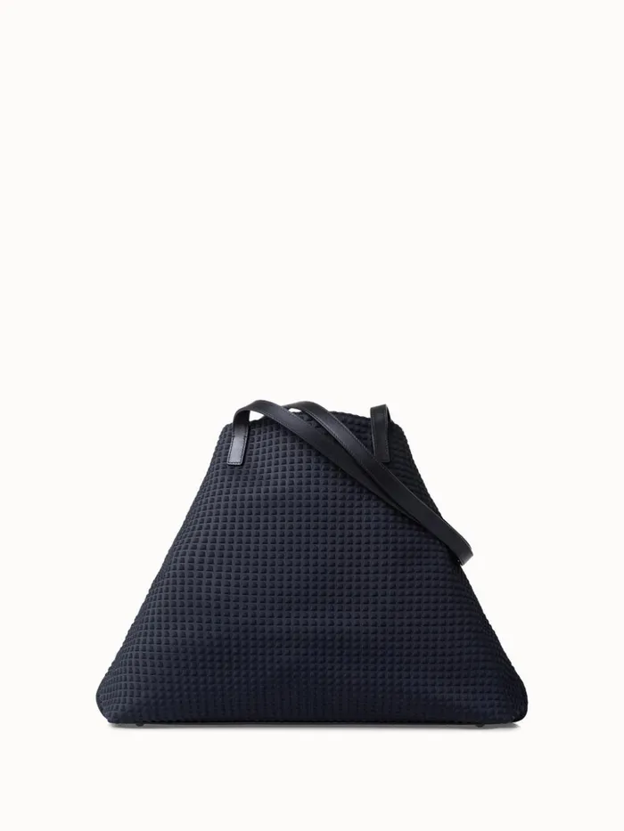 Medium Ai Shoulder Bag In Techno Trapezoid Fabric Black Women Akris Shoulder Bags