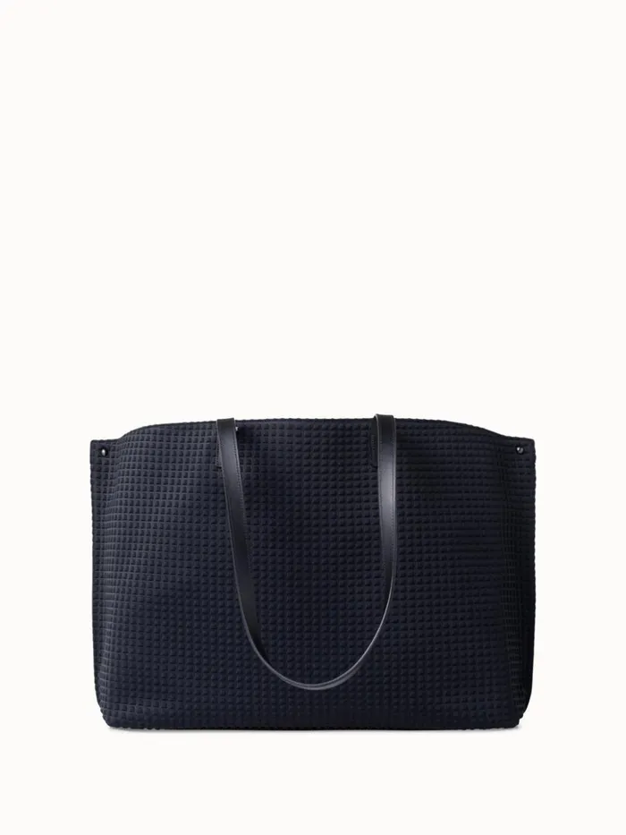 Medium Ai Shoulder Bag In Techno Trapezoid Fabric Black Women Akris Shoulder Bags