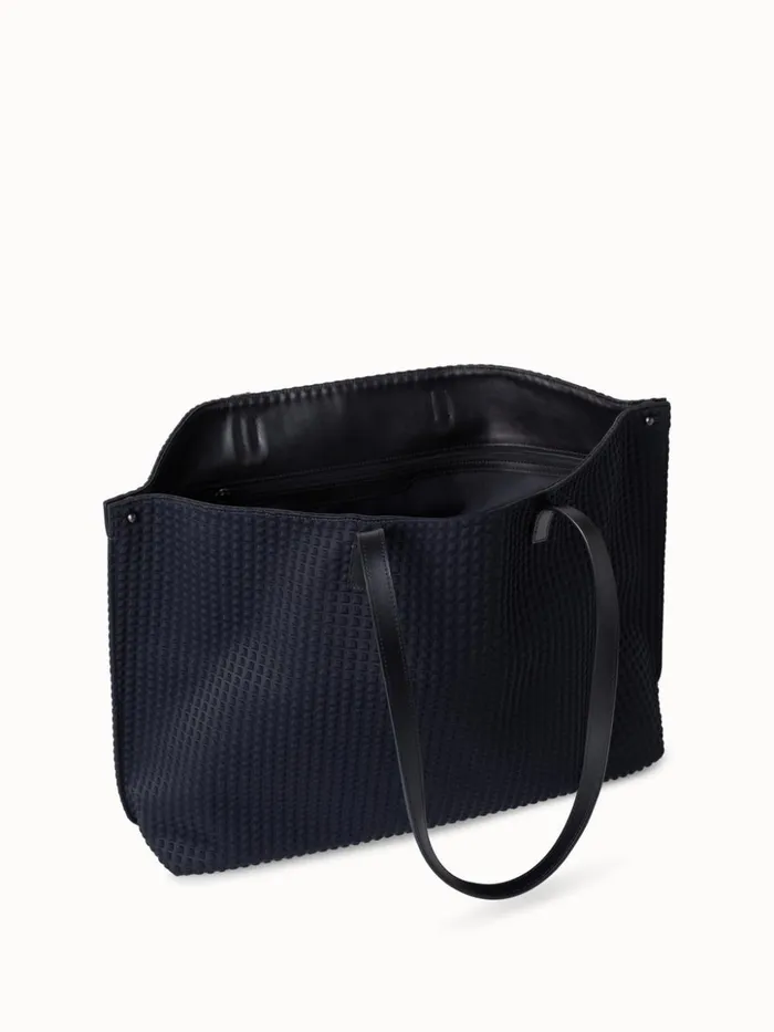 Medium Ai Shoulder Bag In Techno Trapezoid Fabric Black Women Akris Shoulder Bags