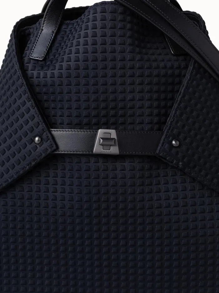 Medium Ai Shoulder Bag In Techno Trapezoid Fabric Black Women Akris Shoulder Bags