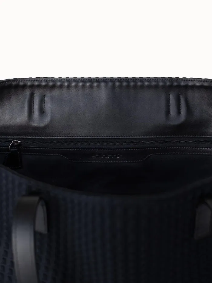 Medium Ai Shoulder Bag In Techno Trapezoid Fabric Black Women Akris Shoulder Bags