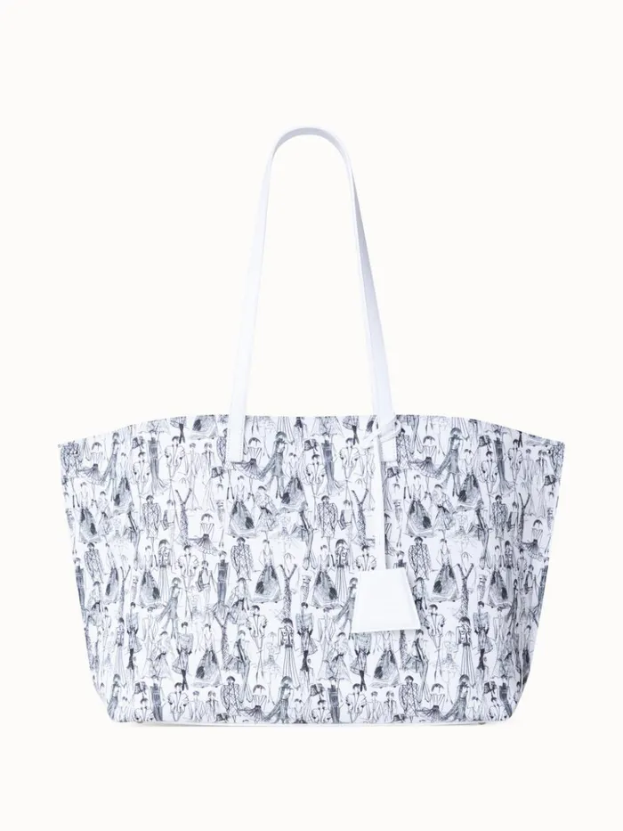 Medium Ai Shoulder Bag With Croquis Print Croquis Print Women Akris Tote Bags