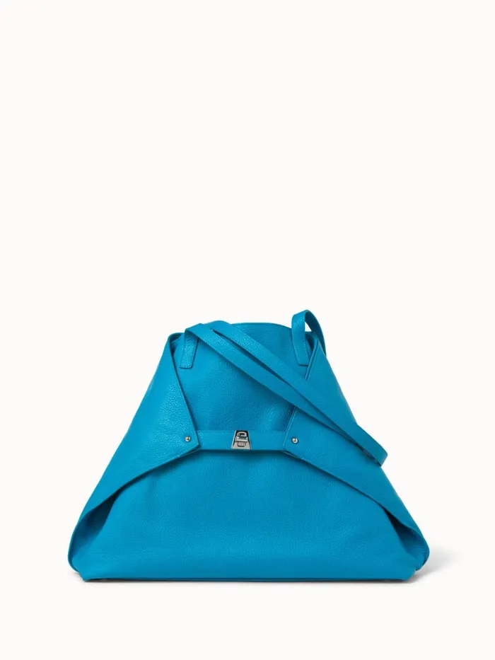 Medium Leather Handbag Peacock Women Akris Tote Bags