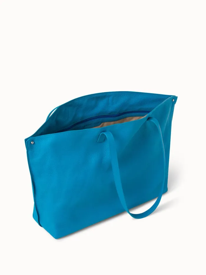 Medium Leather Handbag Peacock Women Akris Tote Bags