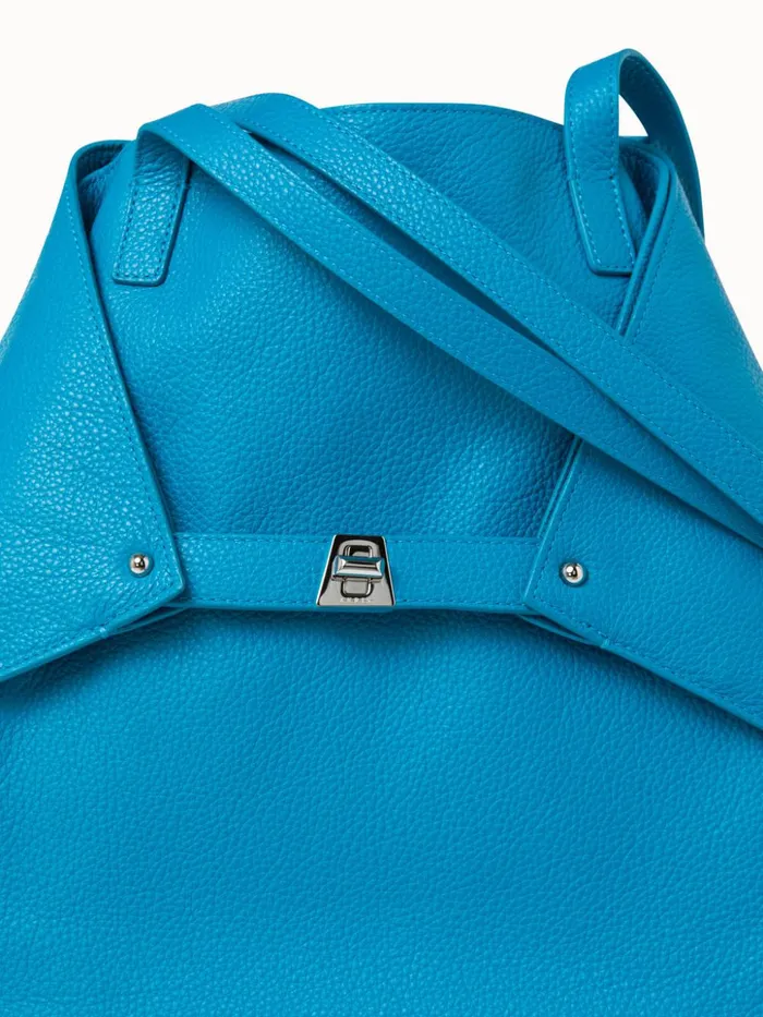 Medium Leather Handbag Peacock Women Akris Tote Bags
