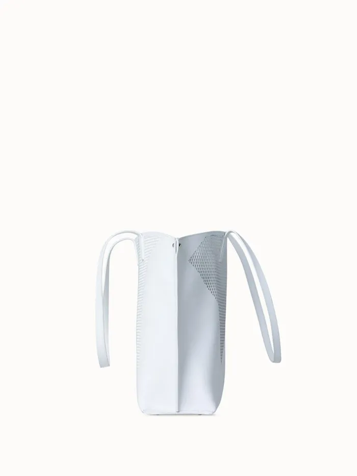 Medium Shoulder Bag In Lasercut Kinderstern White Women Akris Tote Bags