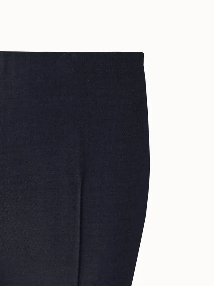 Melissa Flannel Stretch Pant Navy Women Akris Pants