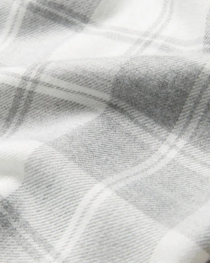Men ABACUS 8211 Long Sleeve Check Flannel Shirt Light Grey Ted Baker Shirts