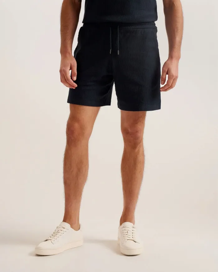 Men AIRGA 8211 Textured Jersey Shorts Navy Ted Baker Shorts Men AIRGA 8211 Textured Jersey Shorts Navy Ted Baker Shorts