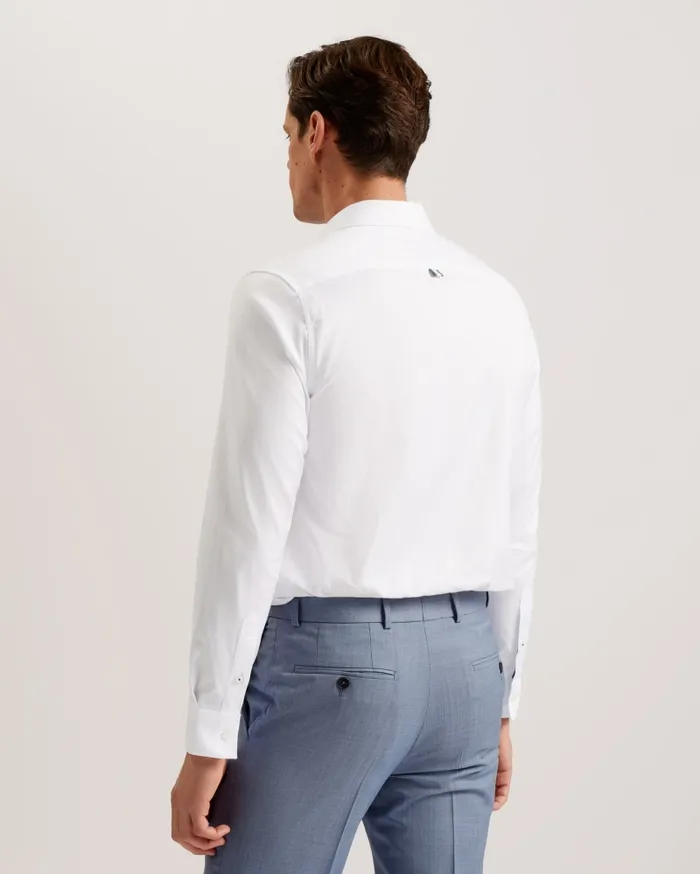Men ALLARDO 8211 Long Sleeve Cotton Oxford Shirt White Ted Baker Shirts