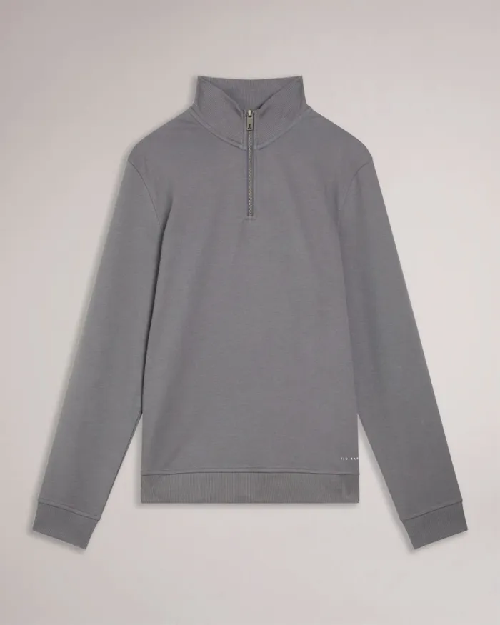 Men ANTRAM 8211 Half Zip Funnel Neck Pullover Charcoal Ted Baker Tops