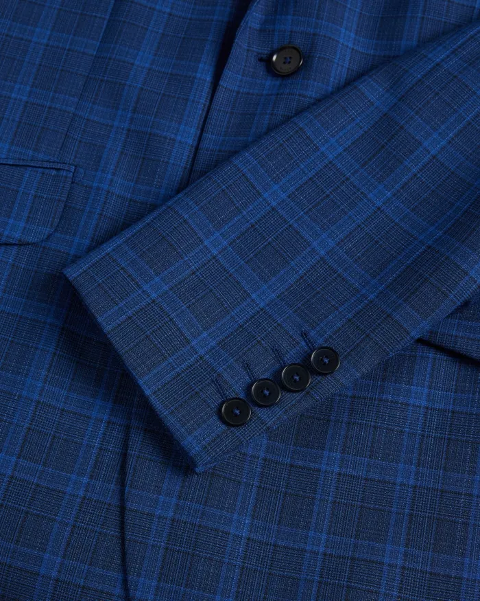Men APOLLOJ 8211 Wool And Silk Check Suit Jacket Dark Blue Ted Baker Suits Men APOLLOJ 8211 Wool And Silk Check Suit Jacket Dark Blue Ted Baker Suits