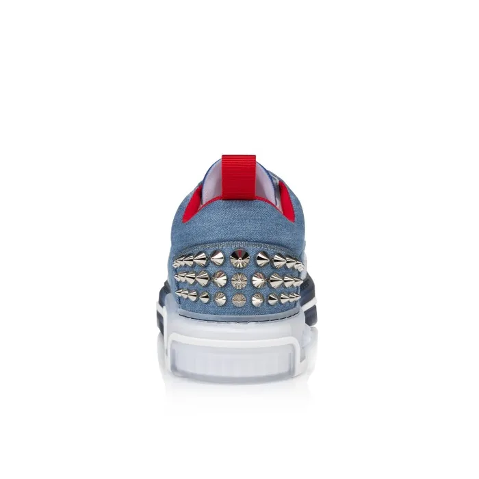 Men Astroloubi Sneakers 8211 Denim And Rubber 8211 Denim Christian Louboutin Sneakers