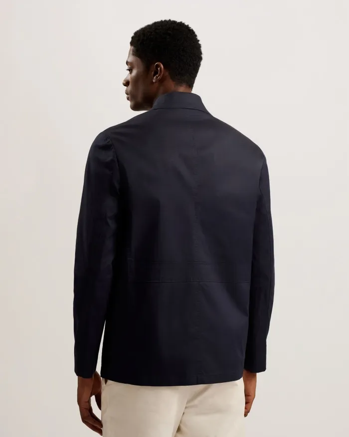 Men BATHLEY 8211 Patch Pocket Utility Jacket Navy Ted Baker Coats and Jackets