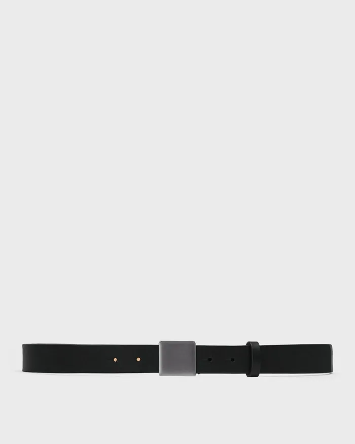 Men Belts Theory Leather Belt Black