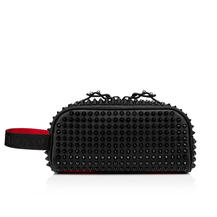 Men Blaster Pouch 8211 Calf Leather And Spikes 8211 Black Christian Louboutin Mini Bags and Pouches