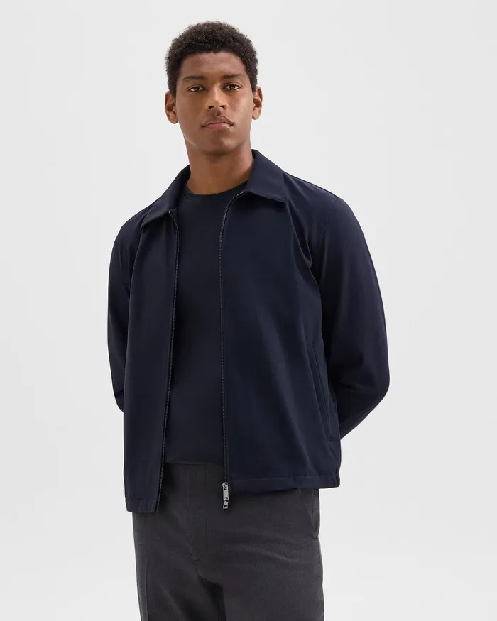 Men Blazers Jackets Theory Brody Jacket In Precision Ponte Baltic