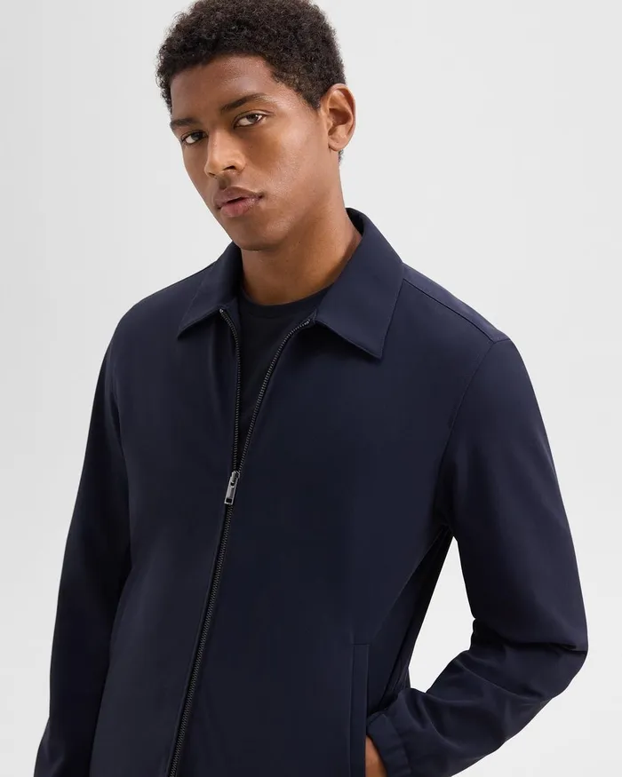 Men Blazers Jackets Theory Brody Jacket In Precision Ponte Baltic