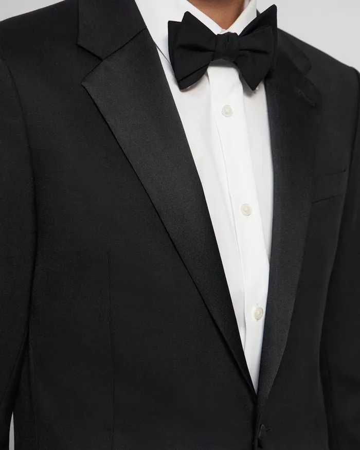 Men Blazers Jackets Theory Chambers Tuxedo Blazer In Stretch Wool Black