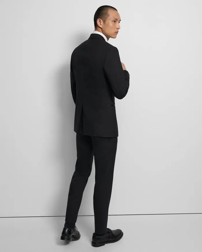 Men Blazers Jackets Theory Chambers Tuxedo Blazer In Stretch Wool Black
