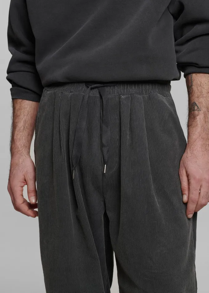Men Brixton Corduroy Joggers 8211 Charcoal The Frankie Shop Bottoms