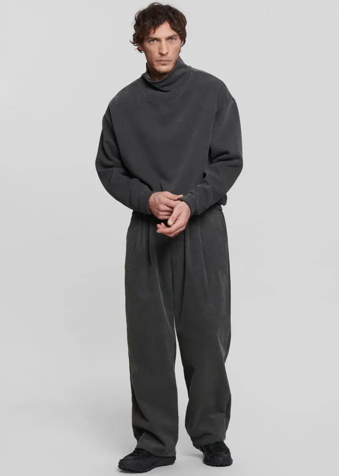 Men Brixton Corduroy Joggers 8211 Charcoal The Frankie Shop Bottoms