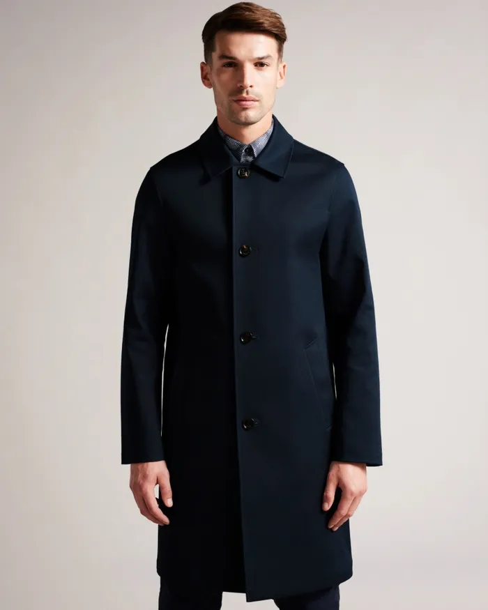 Men CAPEL 8211 House Check Lined Mac Navy Ted Baker Coats and Jackets Men CAPEL 8211 House Check Lined Mac Navy Ted Baker Coats and Jackets