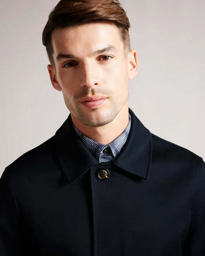 Men CAPEL 8211 House Check Lined Mac Navy Ted Baker Coats and Jackets Men CAPEL 8211 House Check Lined Mac Navy Ted Baker Coats and Jackets