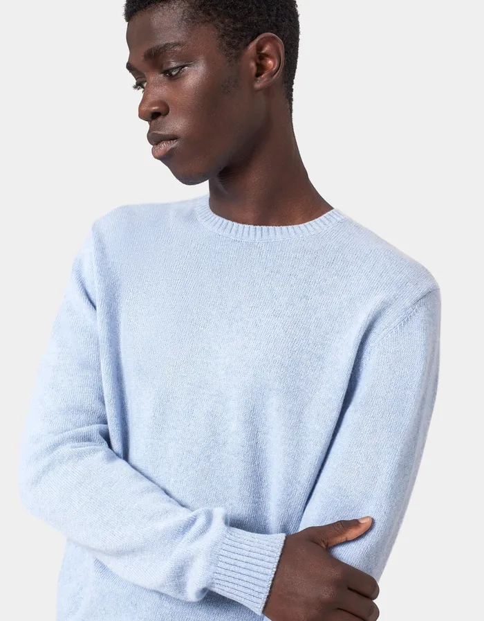 Men Classic Merino Wool Crew 8211 Coffee Brown Knit Sweaters Colorfulstandard