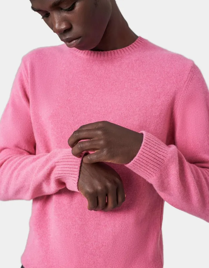 Men Classic Merino Wool Crew Dusty Olive Colorful Standard Knit Sweaters