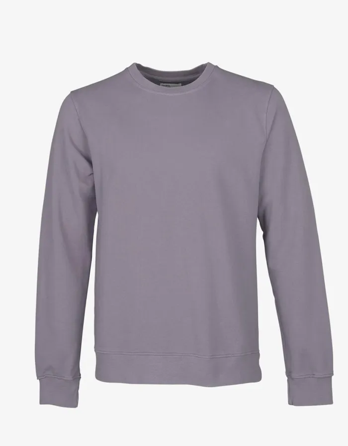 Men Classic Organic Crew Purple Haze Colorful Standard Crewneck Sweatshirts