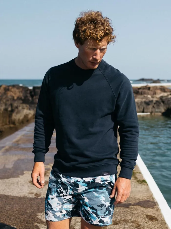 Men Coho Sweatshirt Navy Finisterre Sweatshirts and Hoodies