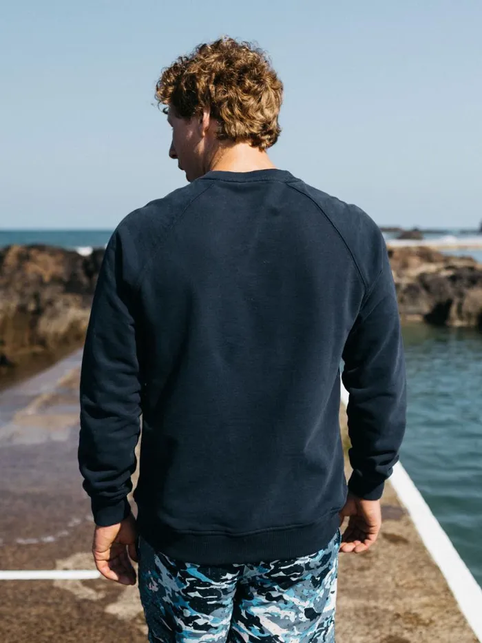 Men Coho Sweatshirt Navy Finisterre Sweatshirts and Hoodies